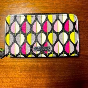 New Vera Bradley Moon Blooms Faux Leather Zip Around Wallet…Brand New Never Used